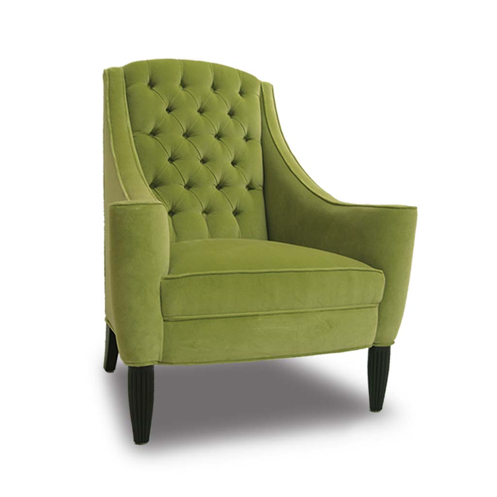 St Moritz High Back Chair | Color: Green | Premium Quality by Oliver Hare